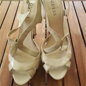 💗Guess Aleena Cork Platform Slingback